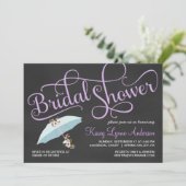 Chalkboard Vrijgezellenfeest Umbrella-uitvindingen Kaart (Staand voorkant)