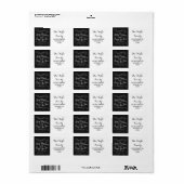 Chalkboard Vrolijk Kerstfeest en Gelukkig Nieuwjaa Etiket (Full Sheet)