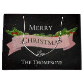  | Chalkboard | Vrolijk kerstfeest | Groot Cadeauzakje (Voorkant)