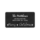 CHALKBOARD VROLIJKE VAKANTIE GROET ETIKET (Voorkant)