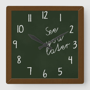 Chalkboard wandklok bij Blackboard