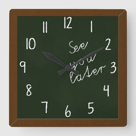 Chalkboard wandklok bij Blackboard (Voorkant)