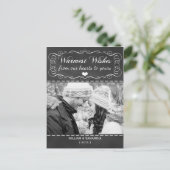 Chalkboard Warmest Wishes Holiday Briefkaart (Staand voorkant)