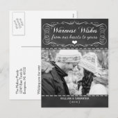 Chalkboard Warmest Wishes Holiday Briefkaart (Voorkant / Achterkant)