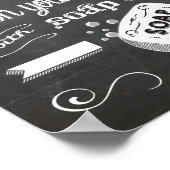 Chalkboard Was uw handen poster (Hoek)