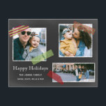 Chalkboard Washi tape Multiple Photo Collage Feestdagenkaart<br><div class="desc">Chalkboard Washi Tape Meerdere foto collage vakantie Briefkaart</div>