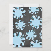 Chalkboard Water Balloon War Birthday party Kaart (Achterkant)