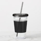 Chalkboard Watercol Cute Safari Oerwoud Baby showe Acryl Drinkbeker (Achterkant)