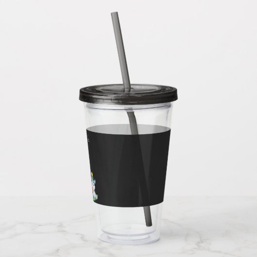 Chalkboard Watercol Cute Safari Oerwoud Baby showe Acryl Drinkbeker (Links)