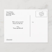 Chalkboard Watercolor Flower De datum opslaan Aankondigingskaart (Achterkant)