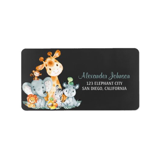 Chalkboard Waterkokketels Oerwouden Etiket (Voorkant)