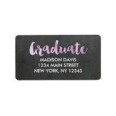 Chalkboard Waterverf Afstuderen Adresetiketten Etiket (Voorkant)