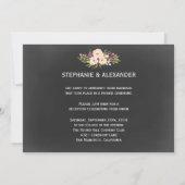 Chalkboard Waterverf Anemone Trouwaankondiging Kaart (Achterkant)