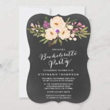 Chalkboard Waterverf Anemones Bachelorette Party