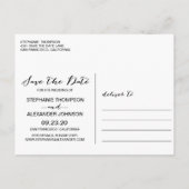 Chalkboard Waterverf Anemones Save the Date Aankondigingskaart (Achterkant)