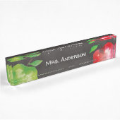 Chalkboard Waterverf Apple-leraar Naambordje