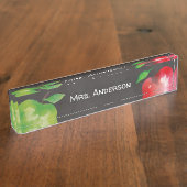 Chalkboard Waterverf Apple-leraar Naambordje (Zijkant)