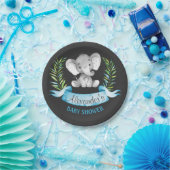Chalkboard Waterverf Elephant Boy Baby shower Papieren Bordje (Feest)