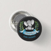 Chalkboard Waterverf Elephant Boy Baby shower Ronde Button 3,2 Cm (Voorkant /achterkant)