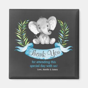 Chalkboard Waterverf Elephant Boy Dank u Magneet