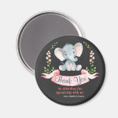 Chalkboard Waterverf Elephant Girl Hartelijk dank Magneet (Voorkant / Achterkant)