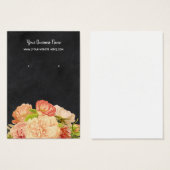 Chalkboard Waterverf Flowers Earning Display Visitekaartje (Voorkant /achterkant)