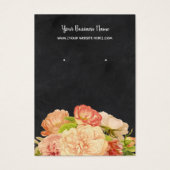 Chalkboard Waterverf Flowers Earning Display Visitekaartje (Voorkant)