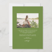 Chalkboard Waterverf Foliage Foto Afstuderen Aankondiging (Achterkant)