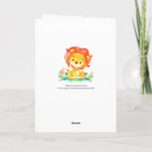 Chalkboard Waterverf Lion Hartelijk dank Bedankkaart (Achterkant)