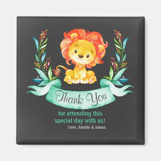 Chalkboard Waterverf Lion Hartelijk dank Magneet (Voorkant)