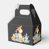 Chalkboard Waterverf Oerwoud Dieren Baby shower Bedankdoosjes (Achterkant)