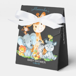Chalkboard Waterverf Oerwoud Dieren Baby shower Bedankdoosjes