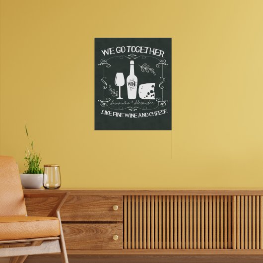 Chalkboard We gaan samen Typografie Poster (Woonkamer 2)
