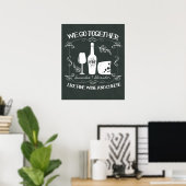 Chalkboard We gaan samen Typografie Poster (Thuiskantoor)