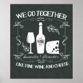 Chalkboard We gaan samen Typografie Poster (Voorkant)