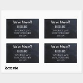 Chalkboard we hebben adresaankondiging verplaatst rechthoekige sticker (Vel)