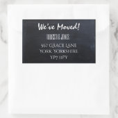 Chalkboard we hebben adresaankondiging verplaatst rechthoekige sticker (Tas)
