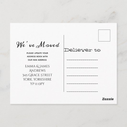 Chalkboard We hebben het Briefkaart van de Aankond (Achterkant)