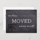 Chalkboard We hebben nieuwe adresaankondiging verp Briefkaart (Voorkant / Achterkant)