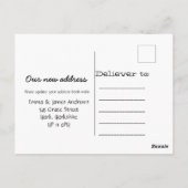 Chalkboard We hebben nieuwe adresaankondiging verp Briefkaart (Achterkant)