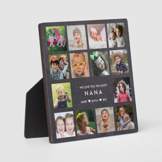 Chalkboard We Love You Nana 14 Fotocollage Fotoplaat (Voorkant)