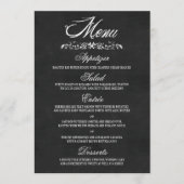 Chalkboard Weddenemmenkaarten Menu (Voorkant)