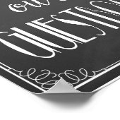 Chalkboard Weddenschap Gelieve ons Guestbook te on Poster (Hoek)