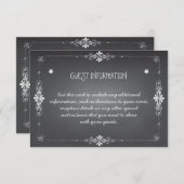 Chalkboard Weddenschap-kaart voor verzending Informatiekaartje (Voorkant / Achterkant)