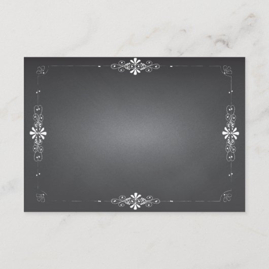 Chalkboard Weddenschap-kaart voor verzending Informatiekaartje (Achterkant)