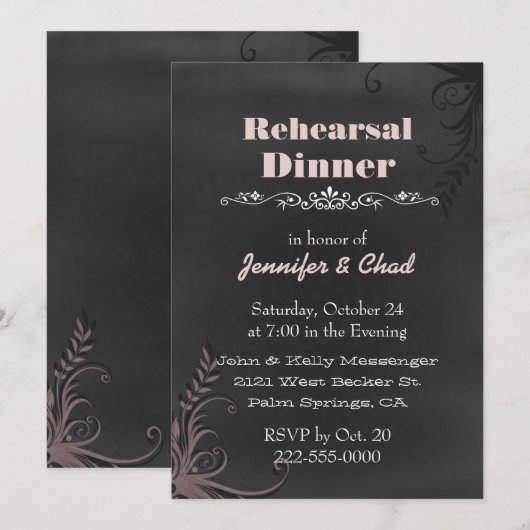 Chalkboard Weddenschap-repetitie voor bruiloft Aan Kaart (Voorkant / Achterkant)