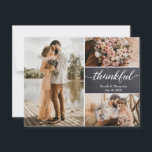 Chalkboard Weddenschap Thankful Custom Photo Colla<br><div class="desc">Introductie van onze "Chalkboard Wedding Thankful Custom Photo Collage"-kaart - een hartelijke manier om dankbaarheid uit te drukken en gekoesterde herinneringen van uw huwelijksfeest te delen. 💍 Memories to Cherish: Leg de essentie van je trouwdag vast door een aangepaste fotocollage te maken die het verhaal vertelt van je prachtige reis...</div>
