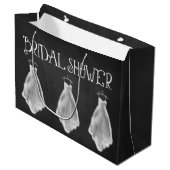 Chalkboard Weddenschap Vrijgezellenfeest Gift Bag Groot Cadeauzakje (Voorkant Gekanteld)