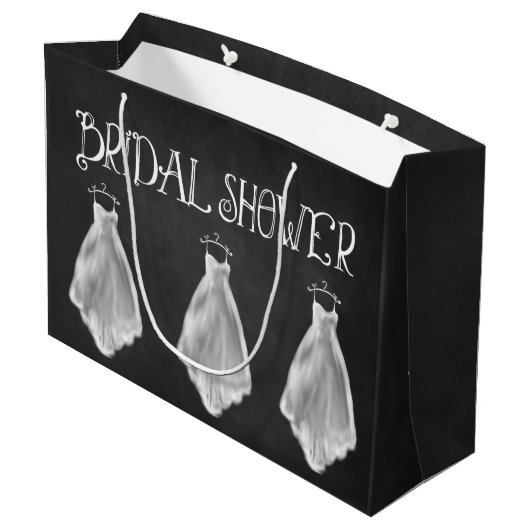 Chalkboard Weddenschap Vrijgezellenfeest Gift Bag Groot Cadeauzakje (Achterkant Gekanteld)