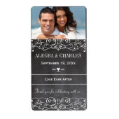 Chalkboard Weddenschap Wijn Label (Voorkant)